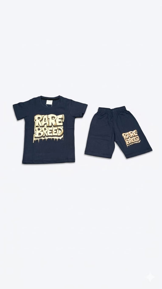 1. Kids' "Rare Breed" Streetwear T-Shirt & Shorts Set (Ages 1-10)