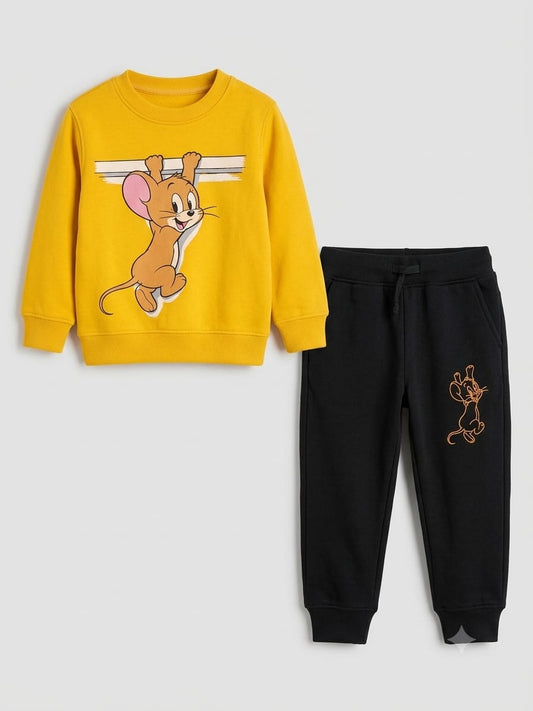 10.Kids' Tom and Jerry Graphic Sweatshirt & Joggers Tracksuit Set (Ages 1–12 Years)