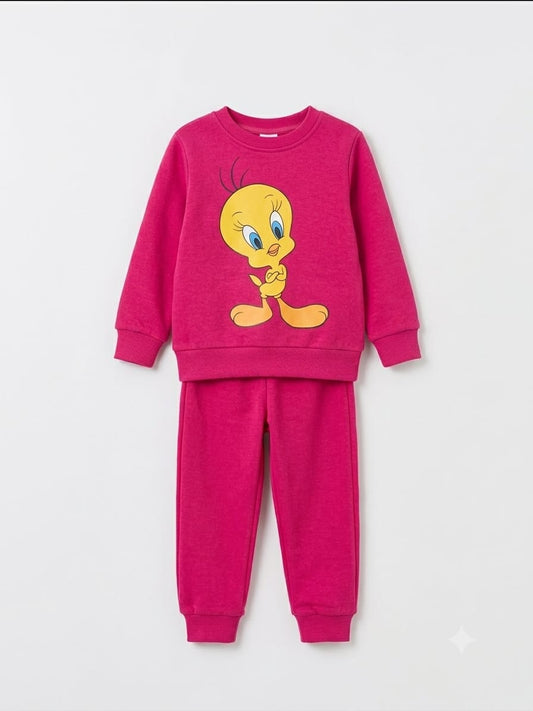 17Kids' Tweety Bird Graphic Sweatshirt & Joggers Tracksuit Set (Ages 1–12 Years)