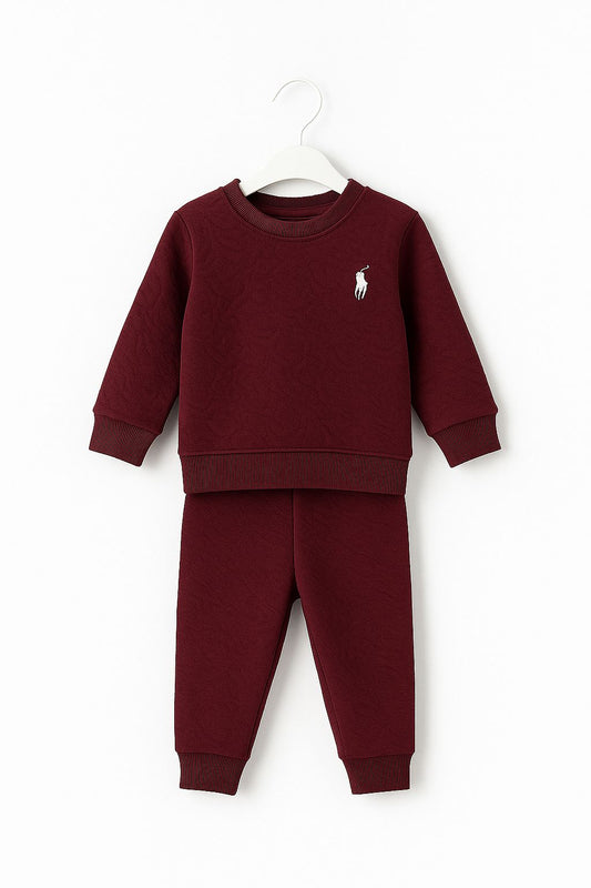 5️⃣ Stylish Mehroon Track Suit for Boys | Winter Wear | 1-10 Years