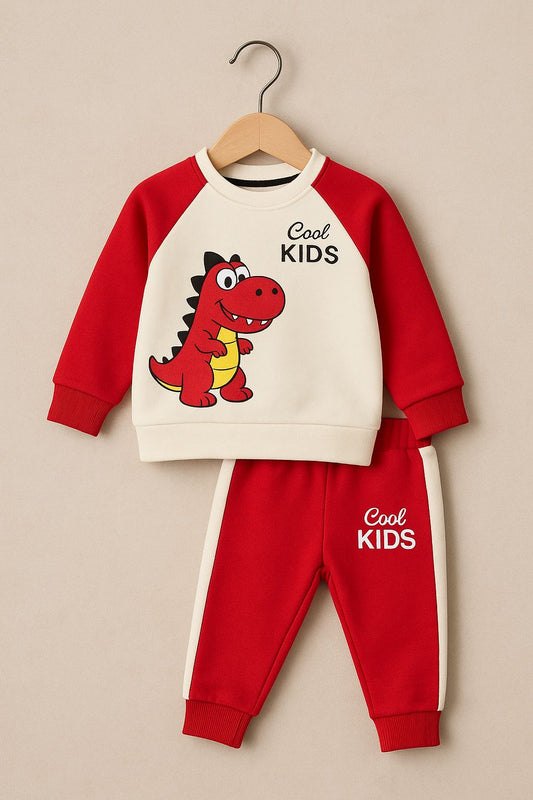 Red Dragon Fleece Track Suit for Boys (2–10 Years)