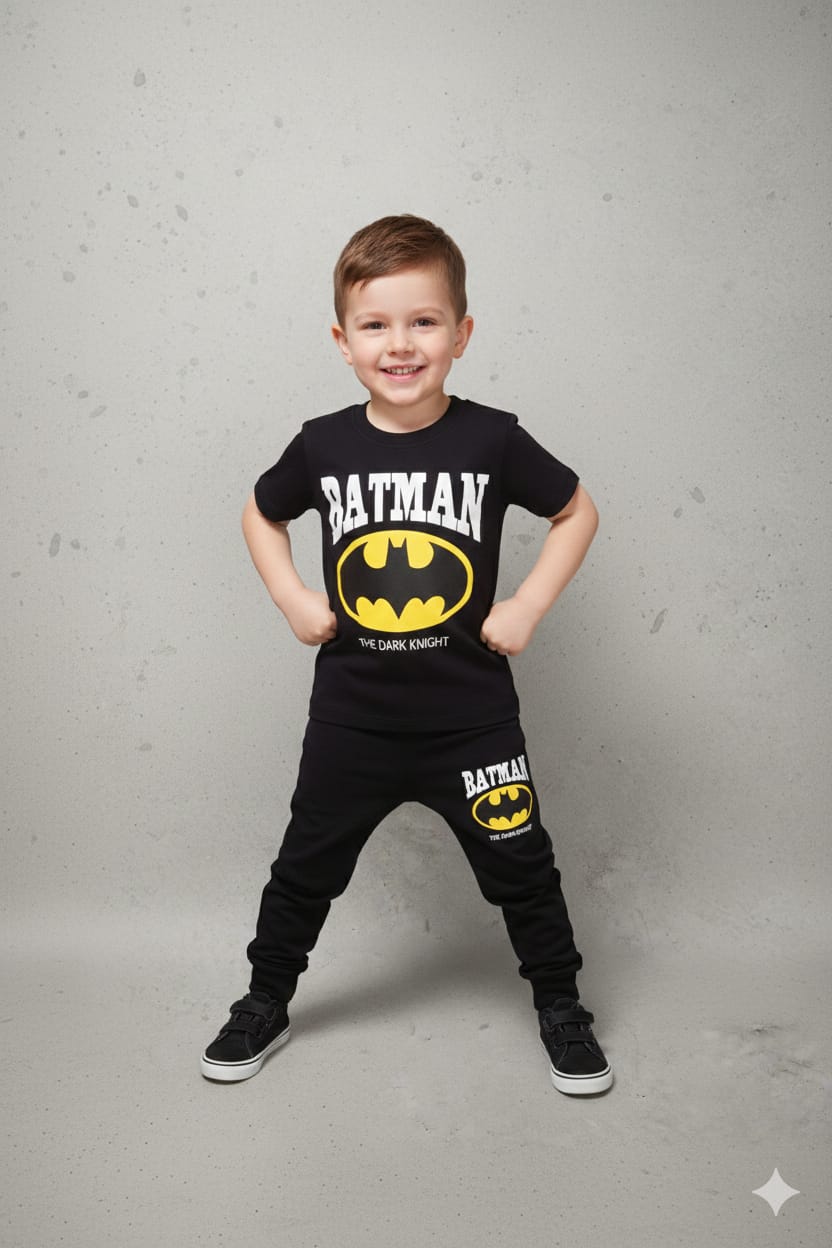 1.	Batman Kids T-Shirt & Trouser Set – The Dark Knight (Boys)