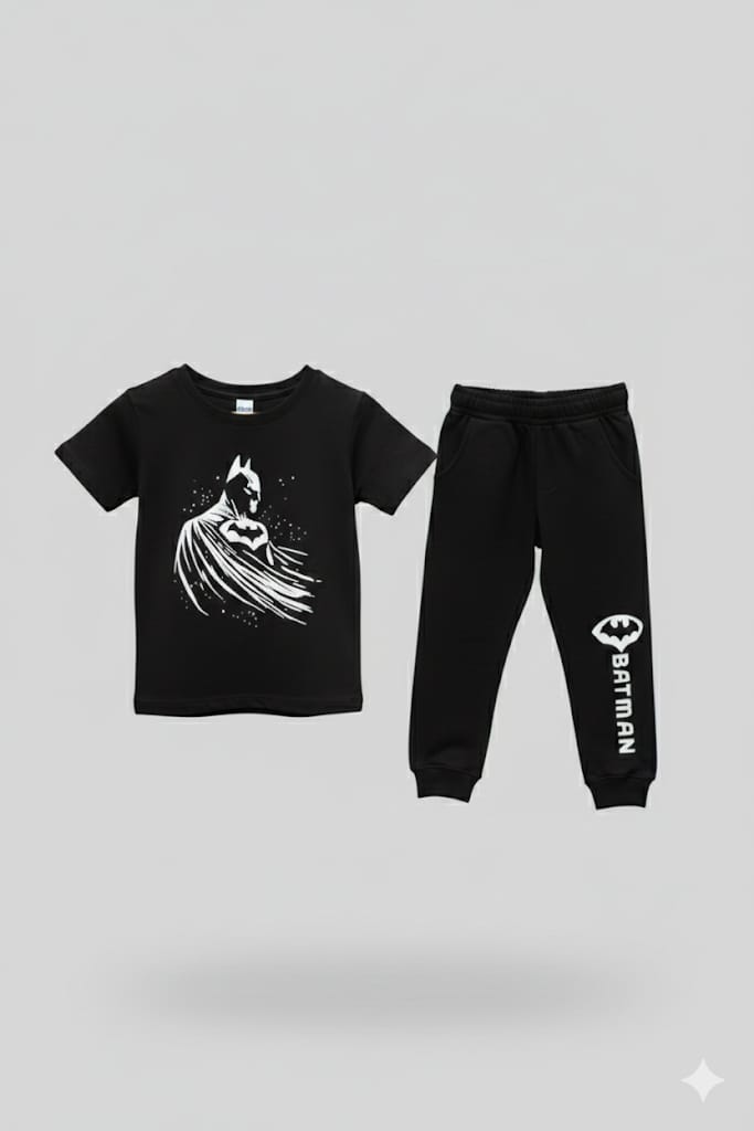 26. Batman Kids T-Shirt & Trouser Set – The Dark Knight (Boys