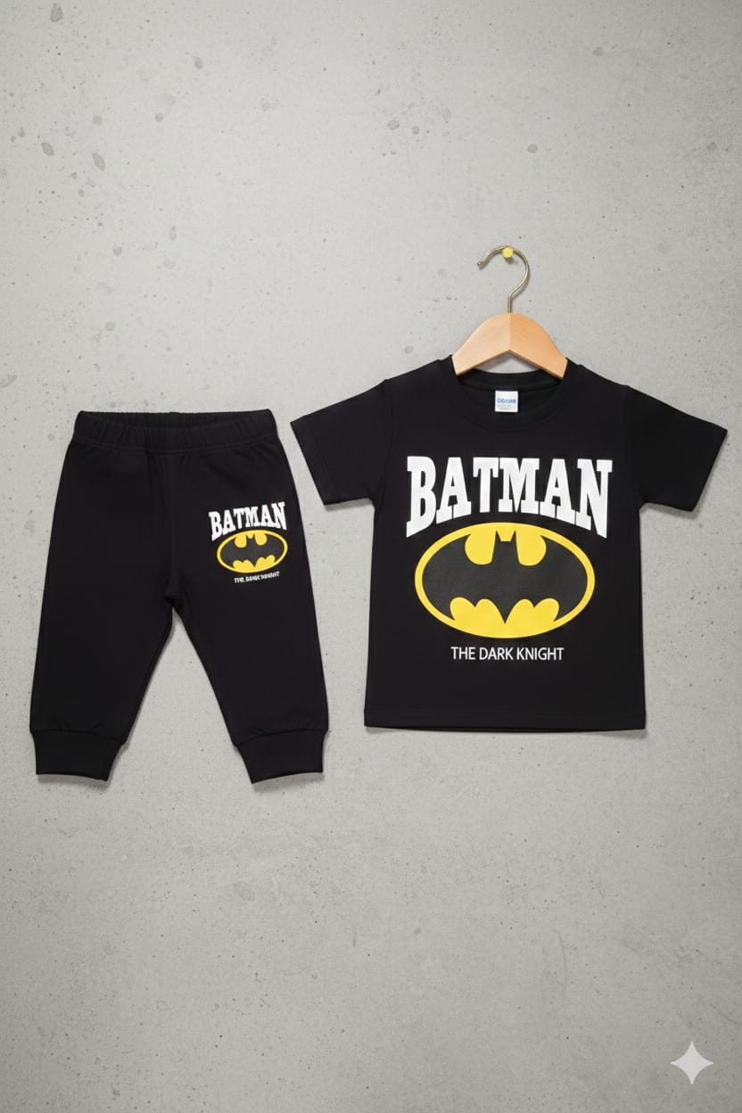 1.	Batman Kids T-Shirt & Trouser Set – The Dark Knight (Boys)