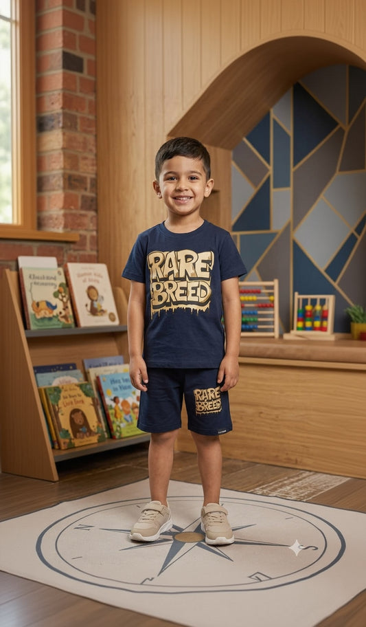 1.  Kids' "Rare Breed" Streetwear T-Shirt & Shorts Set (Ages 1-10)
