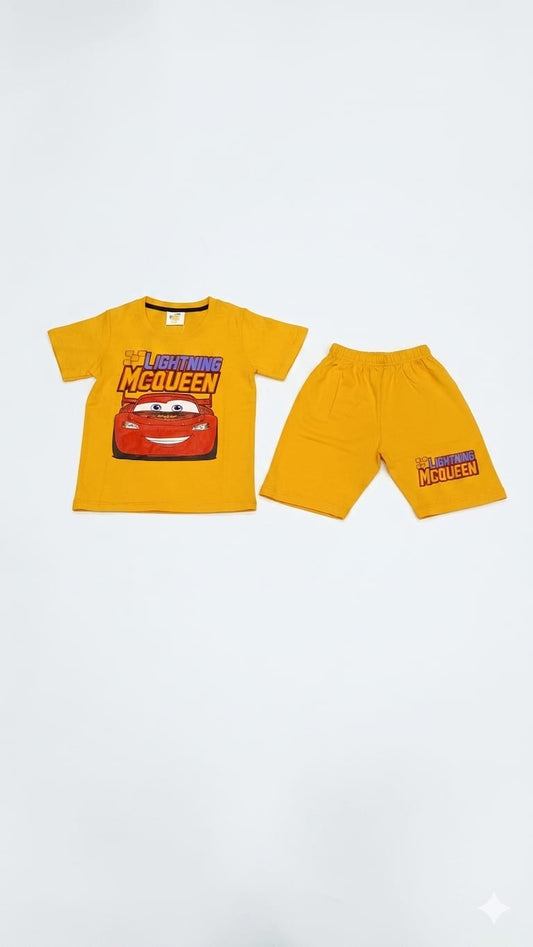 01. Speedway Champion: Kids' Lightning McQueen Graphic Set( Age 1-10 years)
