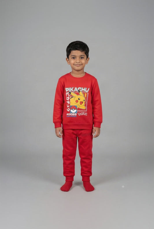 11.Kids' Pokémon Pikachu Graphic Sweatshirt & Joggers Tracksuit Set (Ages 1–12 Years)