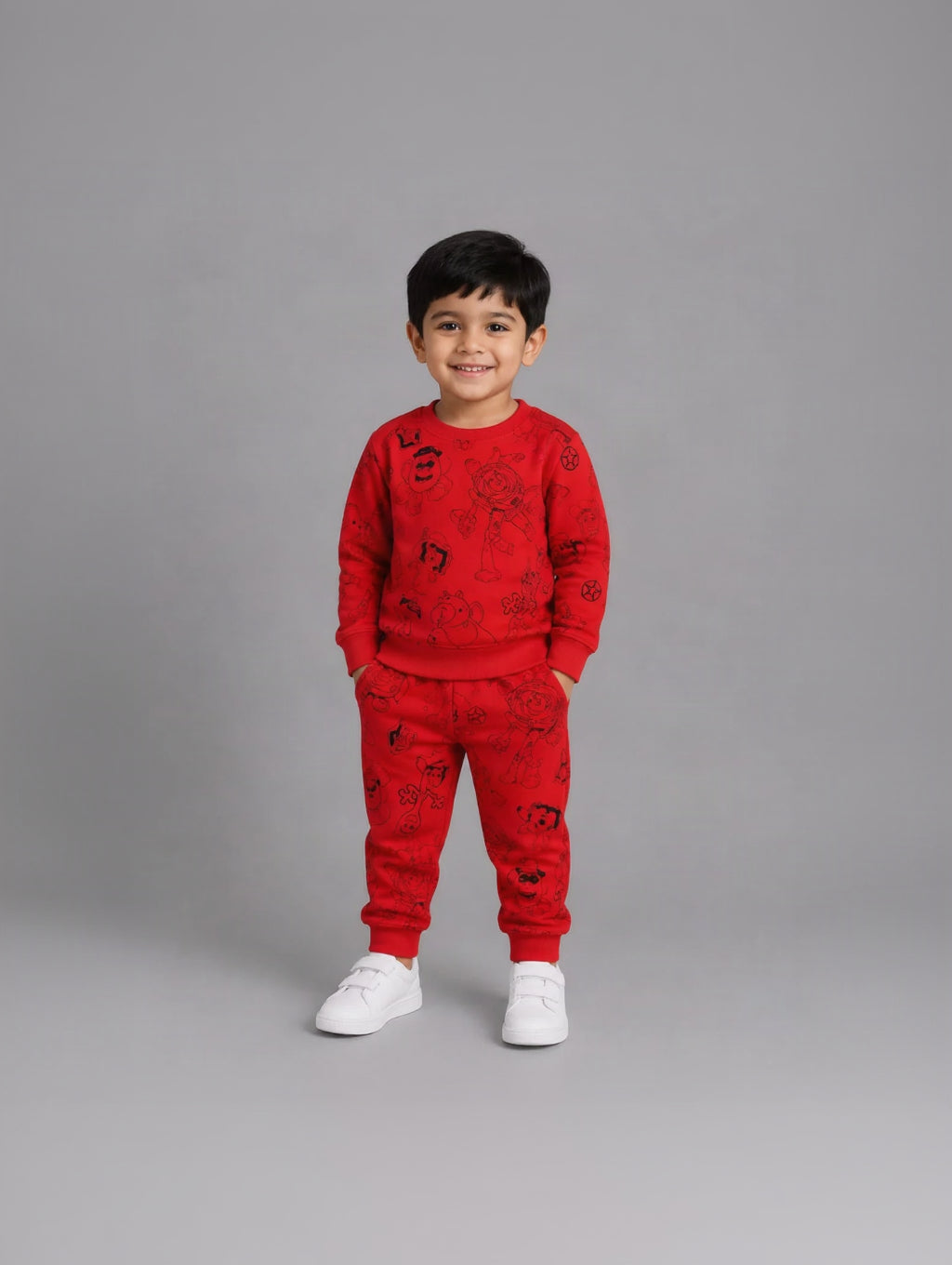 9.Kids' Toy Story Printed Fleece Sweatshirt & Joggers Tracksuit Set (Ages 1–12 Years)