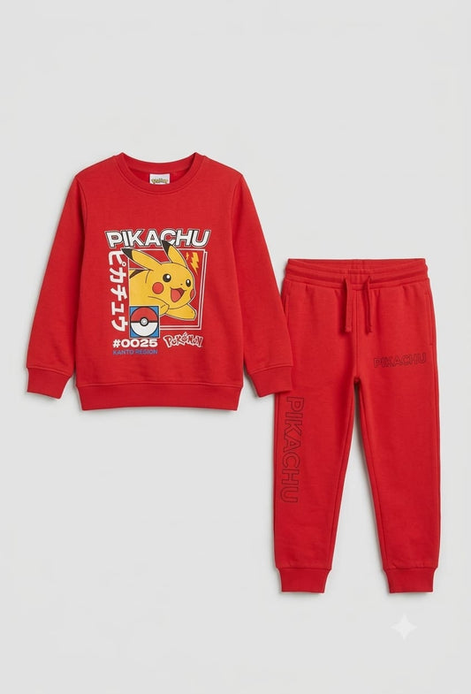 11.Kids' Pokémon Pikachu Graphic Sweatshirt & Joggers Tracksuit Set (Ages 1–12 Years)
