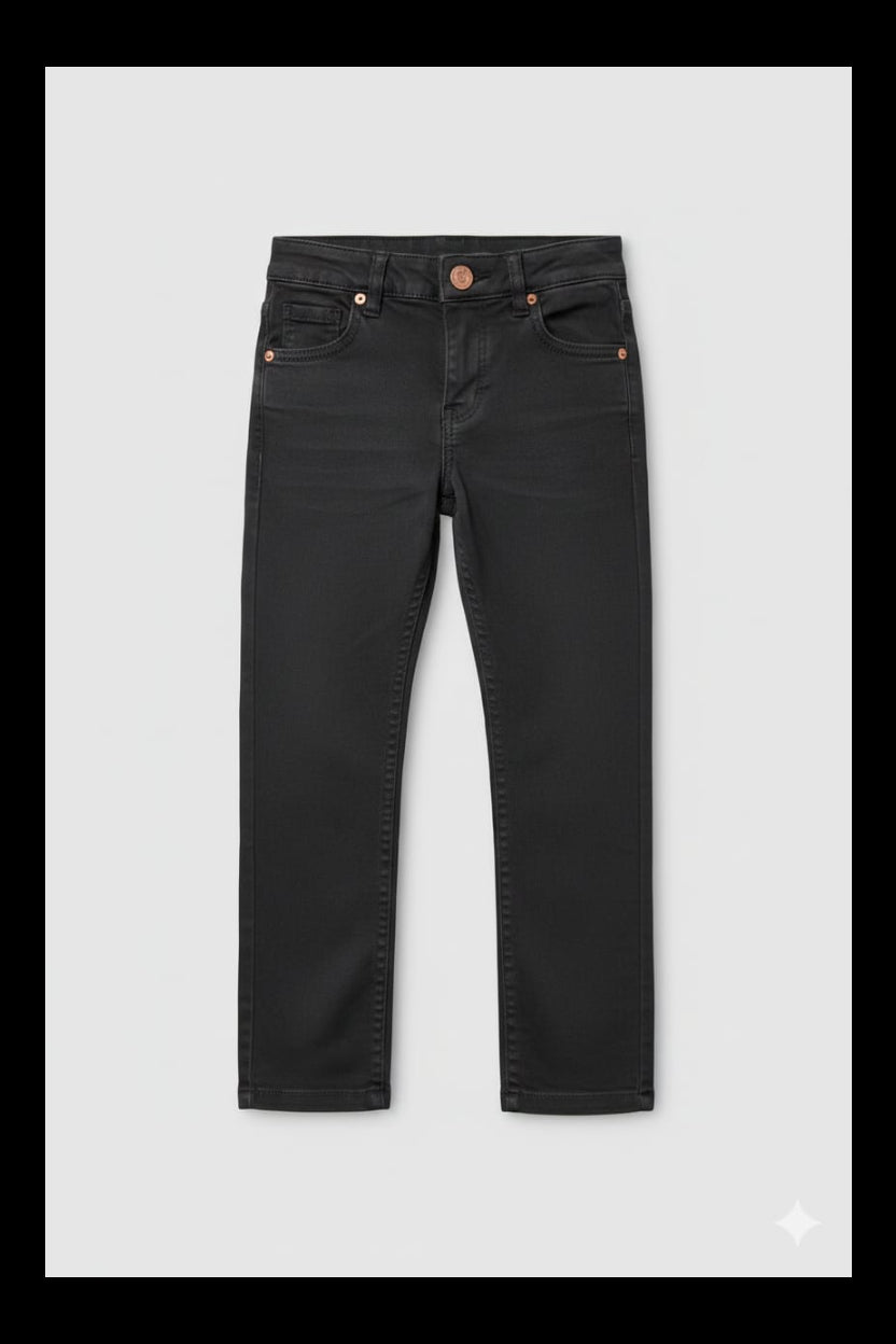 31. Premium Black Kids Jeans | Ages 1–13 Years | Soft Denim Fit